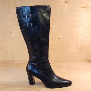 Joan & David Circa Vinny Tall Black Leather Women's Winter Boots